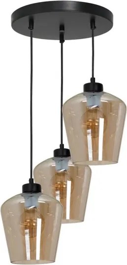 Vetro di ricambio universale SANTIAGO E27 diametro 18 cm fumé marrone