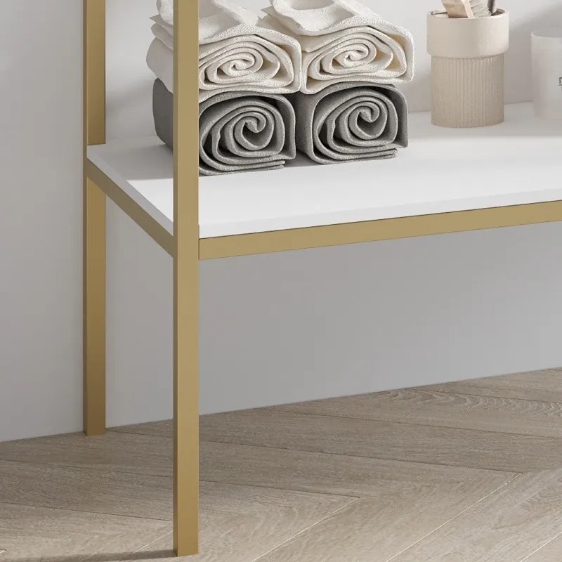 Mobile bagno metallico 100 cm con due ripiani NET-100 - KAMALU