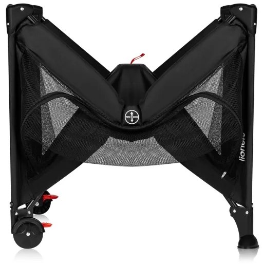 Lionelo - Lettino da viaggio LAURA Black Carbon