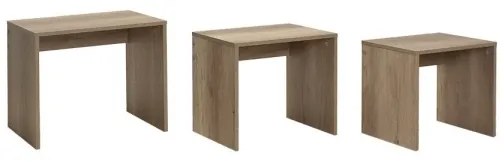 SET 3x Tavolino marrone
