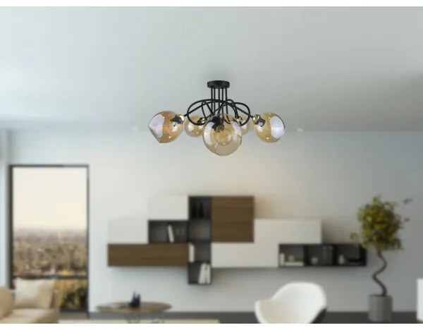 Lampadario a plafone VENUS GOLD 5xE27/60W/230V