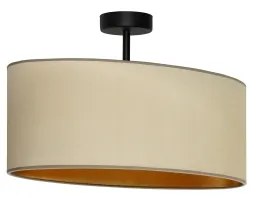Duolla - Lampadario a plafone OVAL VEGAN 1xE27/15W/230V beige