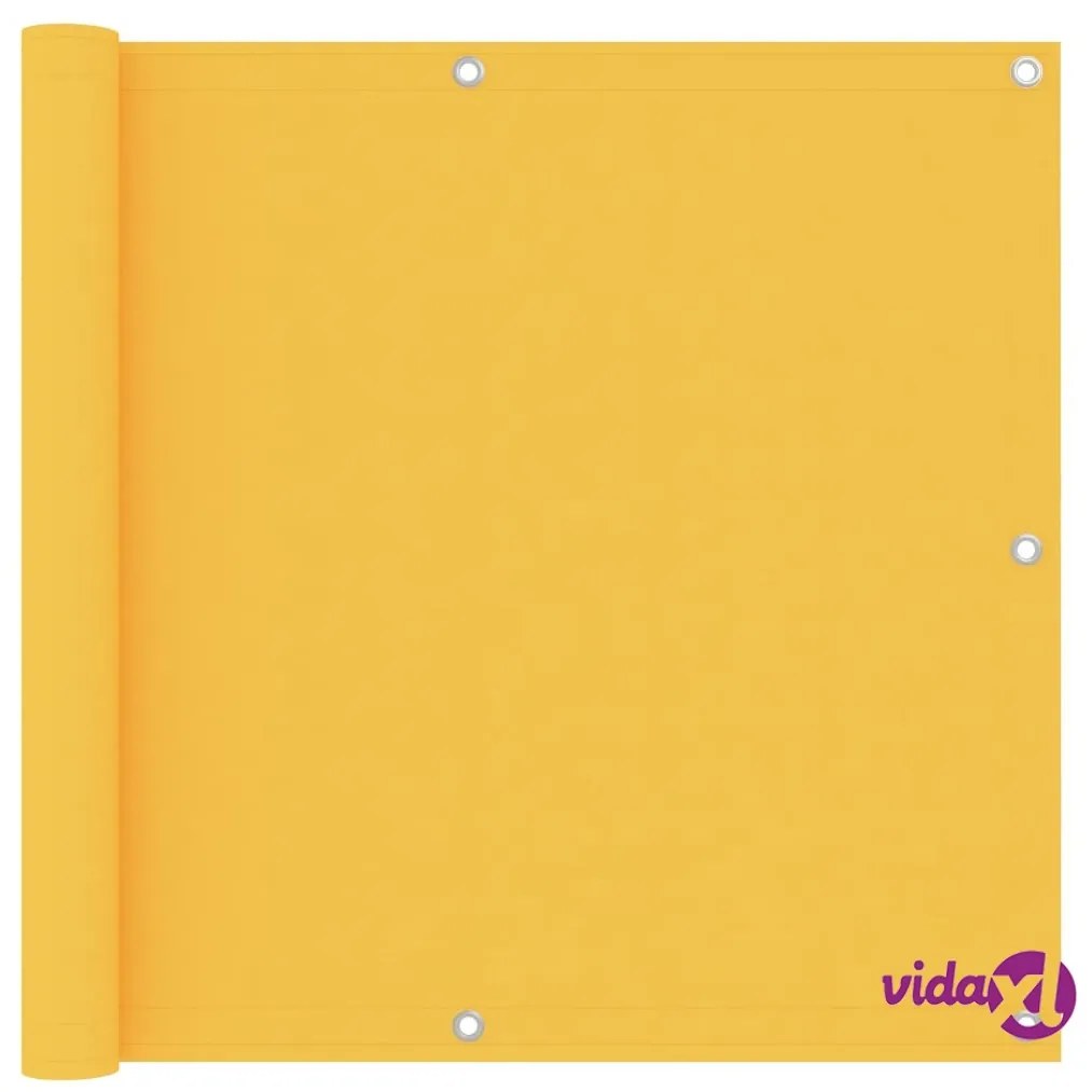 vidaXL Paravento Balcone Giallo 90x400 cm in Tessuto Oxford