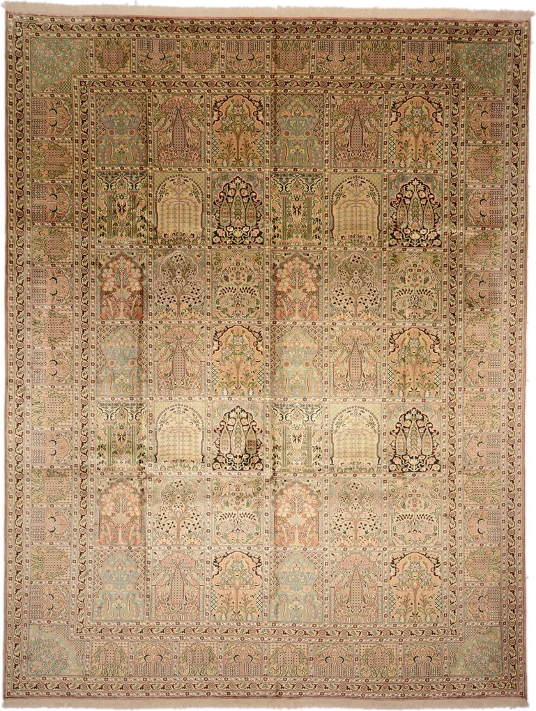 Cashmere Silk Tappeto orientale 360 x 280 (Indian) Annodato A Mano