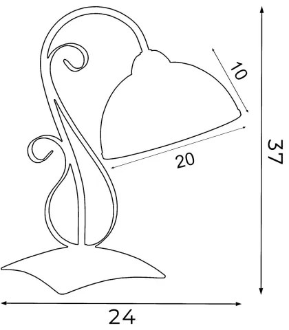 Lampada da tavolo ANTICA 1xE27/60W/230V