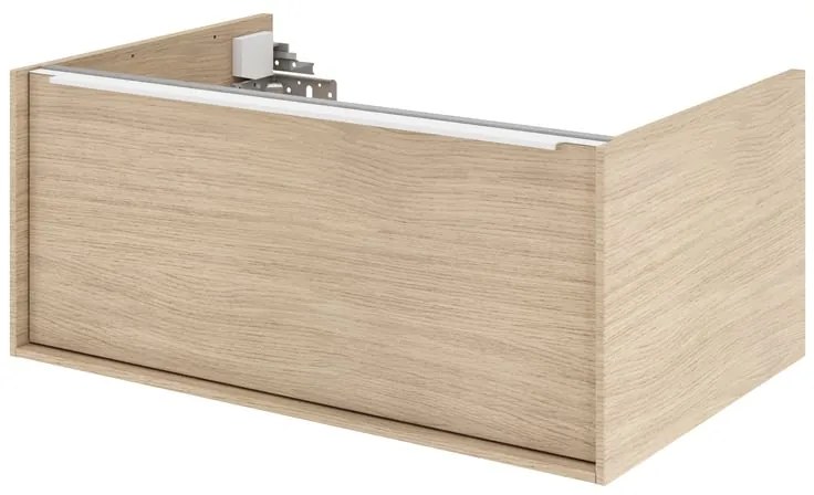 Mobile da bagno sotto lavabo SENSEA Neo quercia di campagna satinato L 75 x H 32 x P 48 cm 1 cassetto, lavabo non incluso