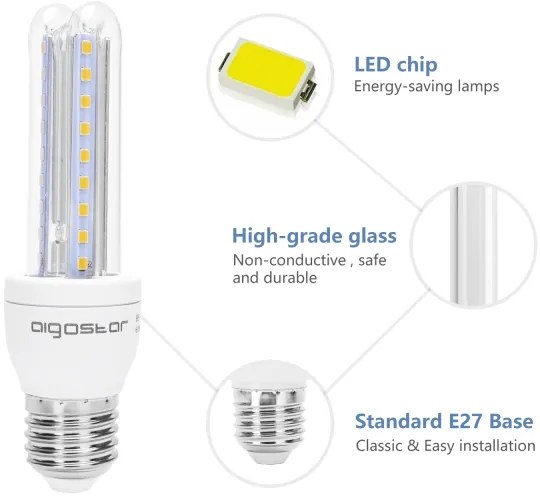 Lampadina LED B5 E27/8W/230V 3000K - Aigostar