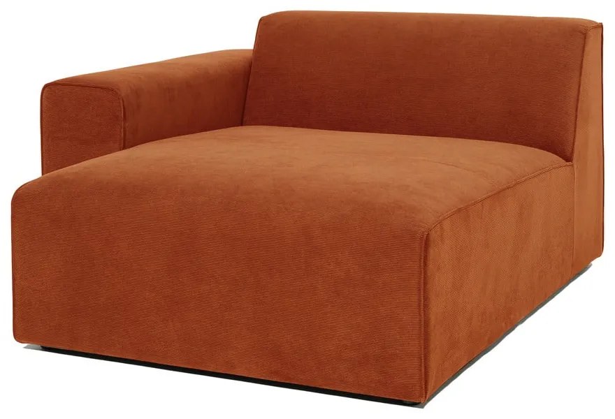 Modulo divano in velluto a coste arancione (angolo sinistro) Sting - Scandic