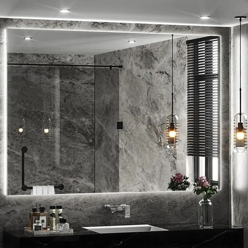 Specchio bagno 80x60 cm retroilluminazione led KAMIL-860 - KAMALU
