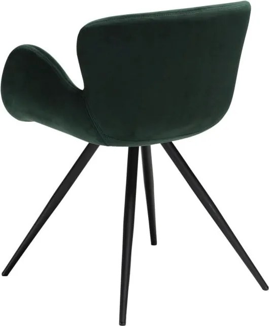 Sedia da pranzo verde in imbottito con braccioli Gaia – DAN-FORM Denmark
