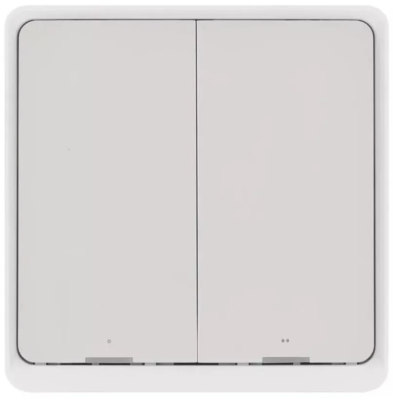 Interruttore 2 bottoni GoSmart 1xCR2430 Tuya bianco