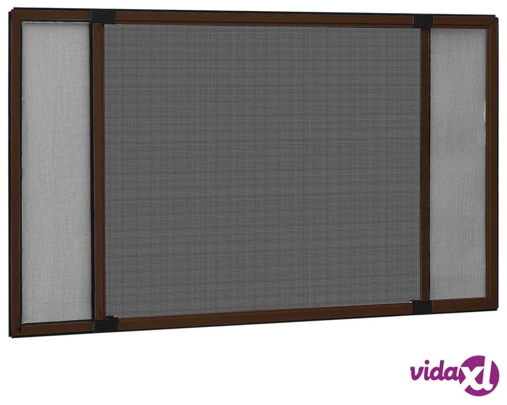 vidaXL Zanzariera Allungabile per Finestre Marrone (100-193)x75 cm