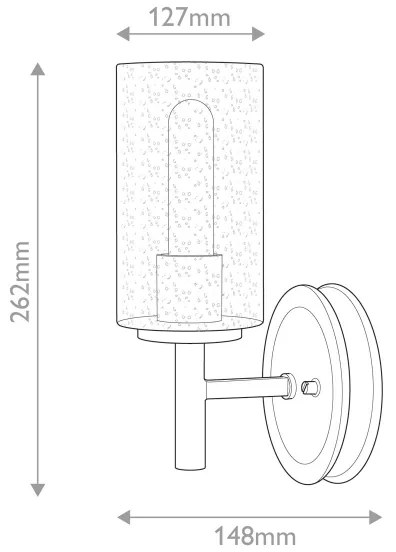 Hinkley HK-COLLIER1-BX - Applique COLLIER 1xE27/60W/230V