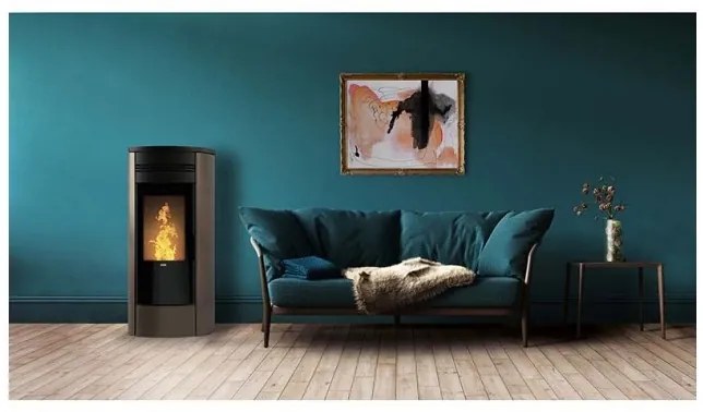 Klover Style 140 Termostufa a pellet Idro 17 kW Bronze