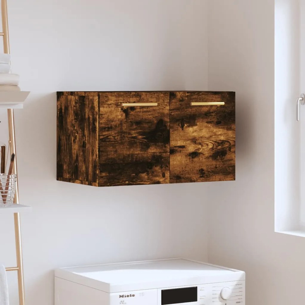 Mobile A Parete Rovere Fumo 60x36,5x35 Cm İn Legno Multistrato /