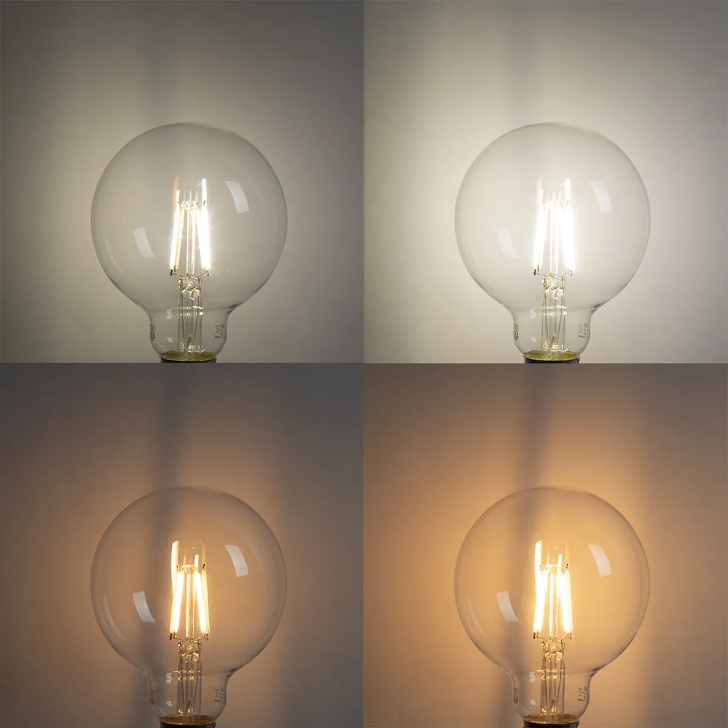 Set di 5 Lampadine LED Smart E27 G95 4.5W 470lm 2700-6500K