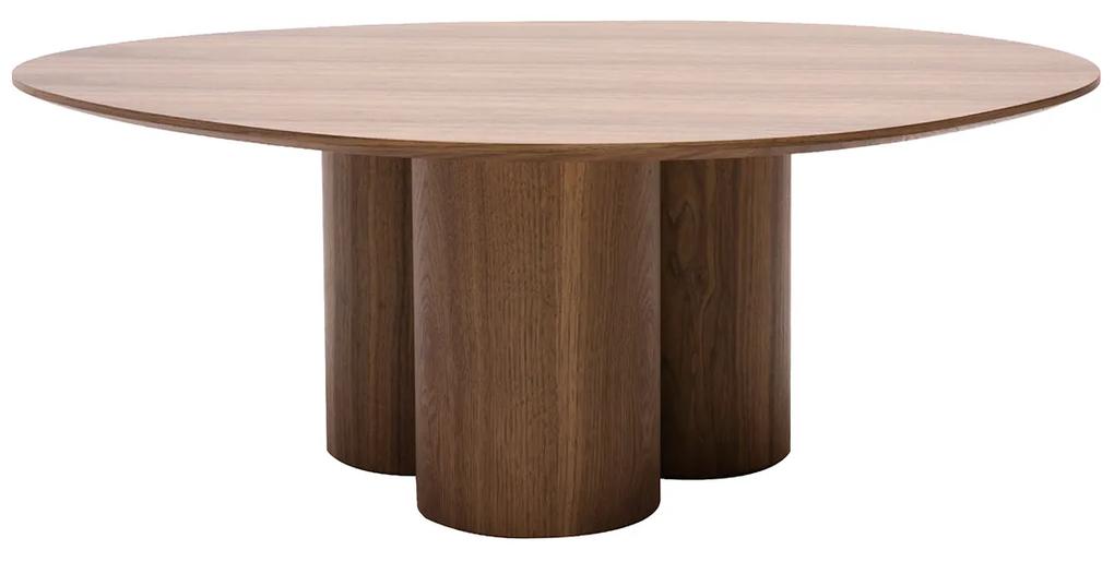 Tavolino da salotto design legno scuro noce L100 cm HOLLEN