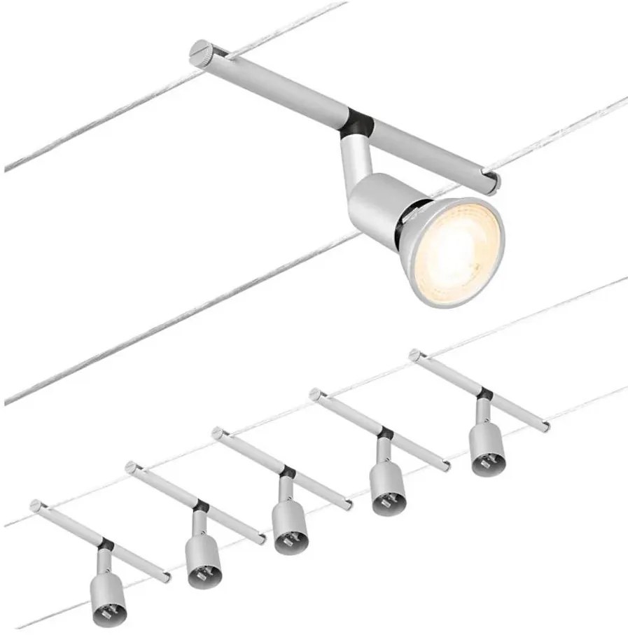 Paulmann 94442 - SET 5xGU5,3/10W Faretto SALT 230V cromo opaco