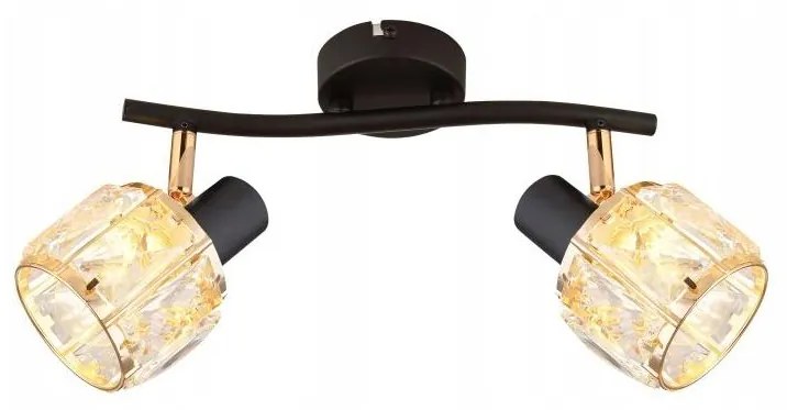 Faretto DUBAI 2xE14/40W/230V nero/oro