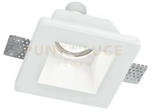 Incasso ghost bianco 1xgu10 12x12x5,5cm inc-ghost-q1