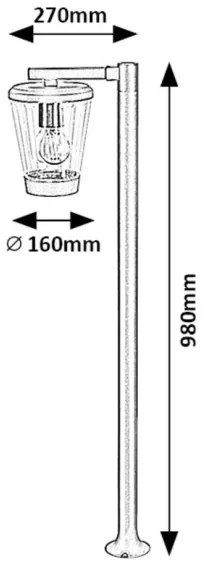 Rabalux 7269 - Lampada esterna SAVANO 1xE27/40W/230V IP44