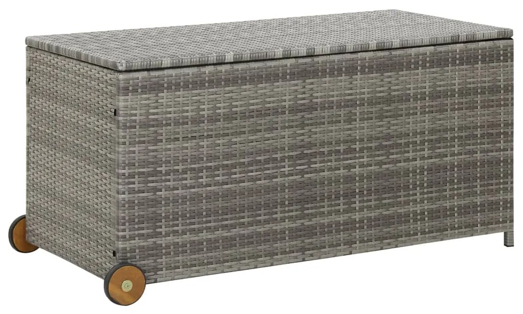 Contenitore Da Giardino Grigio Chiaro 120x65x61 Cm Polyrattan /