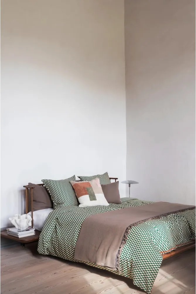 Set singolo con copripiumino e federa grigio-beige in cotone sateen 140x200 cm Mini - Mette Ditmer Denmark