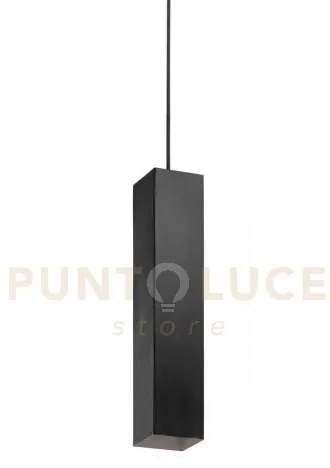 Look square sospensione 1 luce attacco gu10 d.6x40cm nero