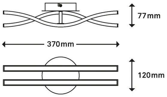 Briloner 3194-029 - Lampadario LED da superficie GO 2xLED/6W/230V