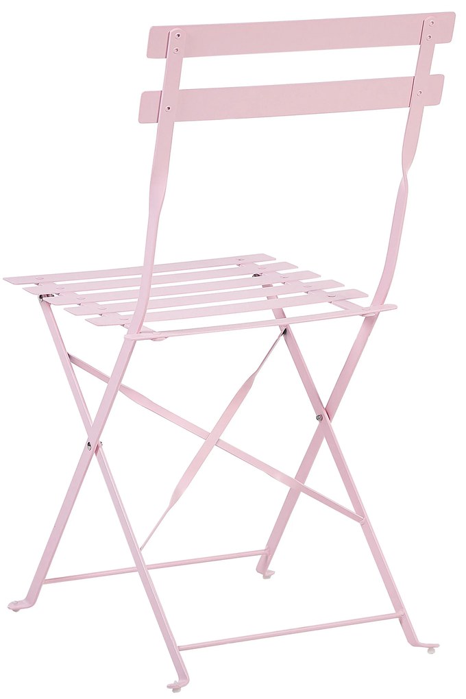 Set da balcone acciaio rosa pastello FIORI Beliani