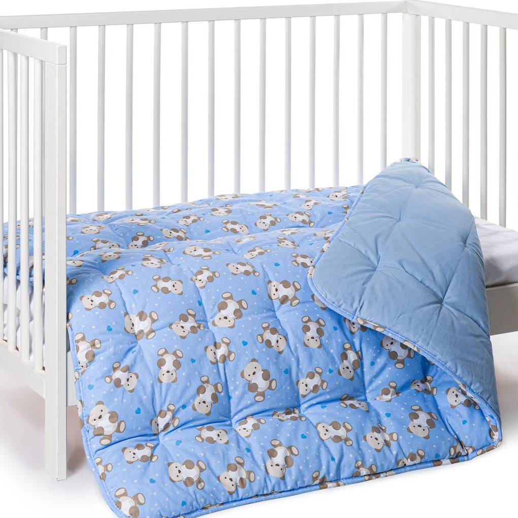 Trapunta Orsacchiotti Baby Azzurro in Cotone Caleffi Kids