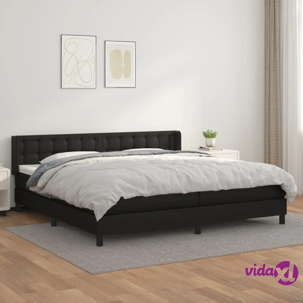 VidaXL Letto a molle con materasso e led rosa 100x200 cm in