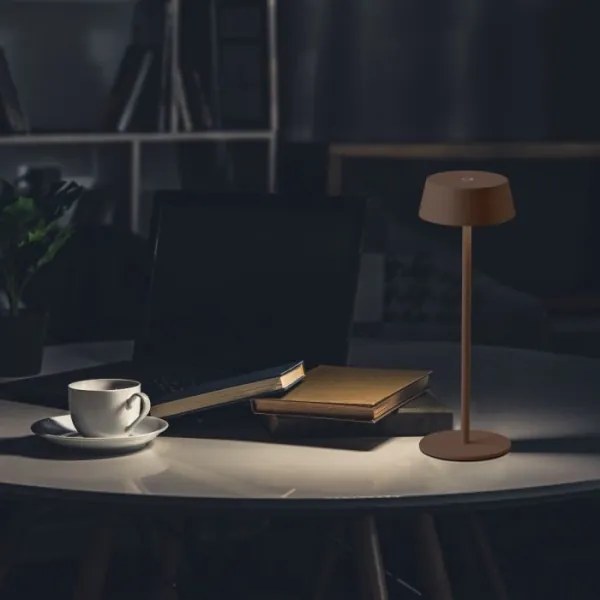 Lampada da tavolo LED da esterno dimmerabile touch ricaricabile LED/2W/5V IP54 marrone