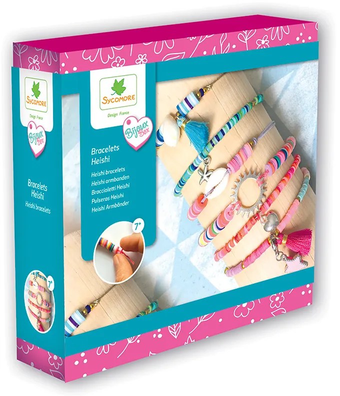 Laboratorio di gioielleria - Braccialetti Heishi - blu e rosa