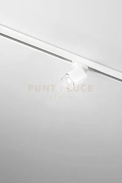 Faretto in alluminio bianco per binario trifase quadrato 5,5x5,5cm ...