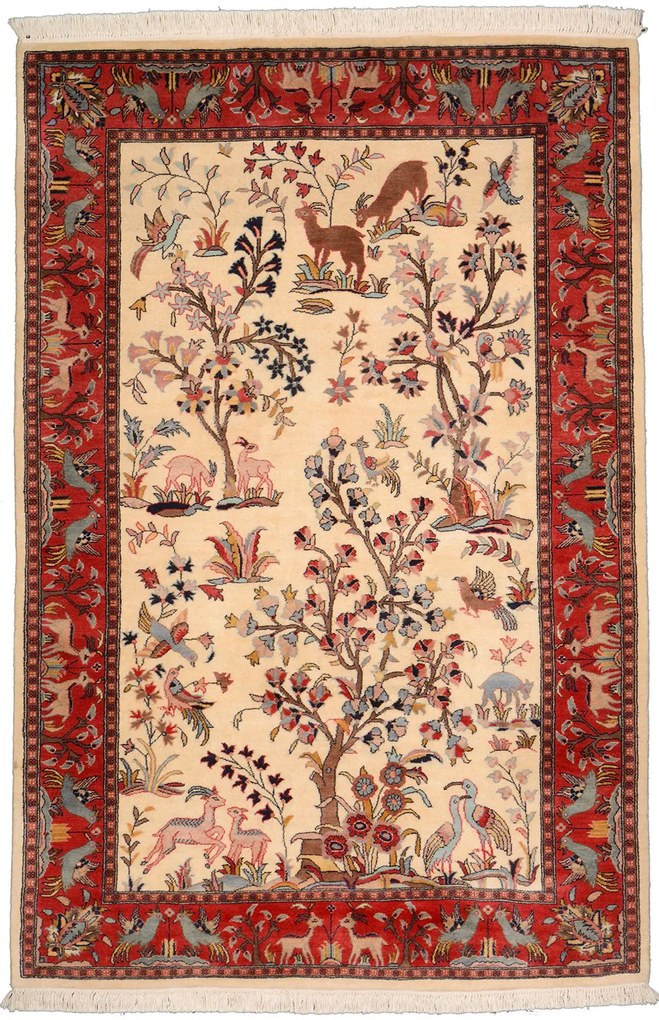Tabriz Tappeto 190 x 130 Beige (Pakistan) Annodato A Mano