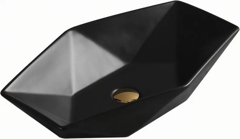 Mexen Elena lavandino da appoggio 63 x 41 cm, nero opaco - 21476385