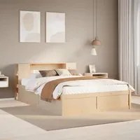 Letto senza Materasso 140x190 cm in Legno Massello di Pino 3323422