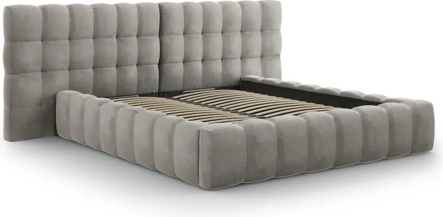 Letto Bali T imbottito in velluto - 180×200 cm