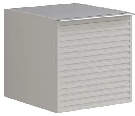 Struttura semi colonna da bagno Pixel 1 anta laccato opaco grigio pastello L 40 x H 40 x P 45.5 cm