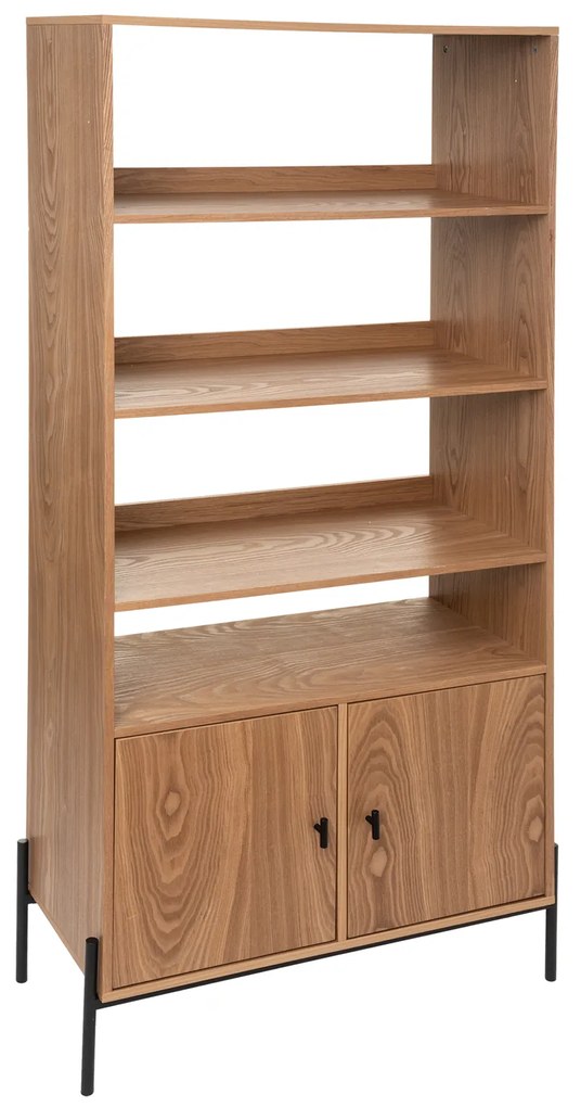 Libreria con 2 ante 80x184x40 cm