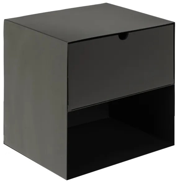 Comodino con possibilità di montaggio a parete BEKIM nero