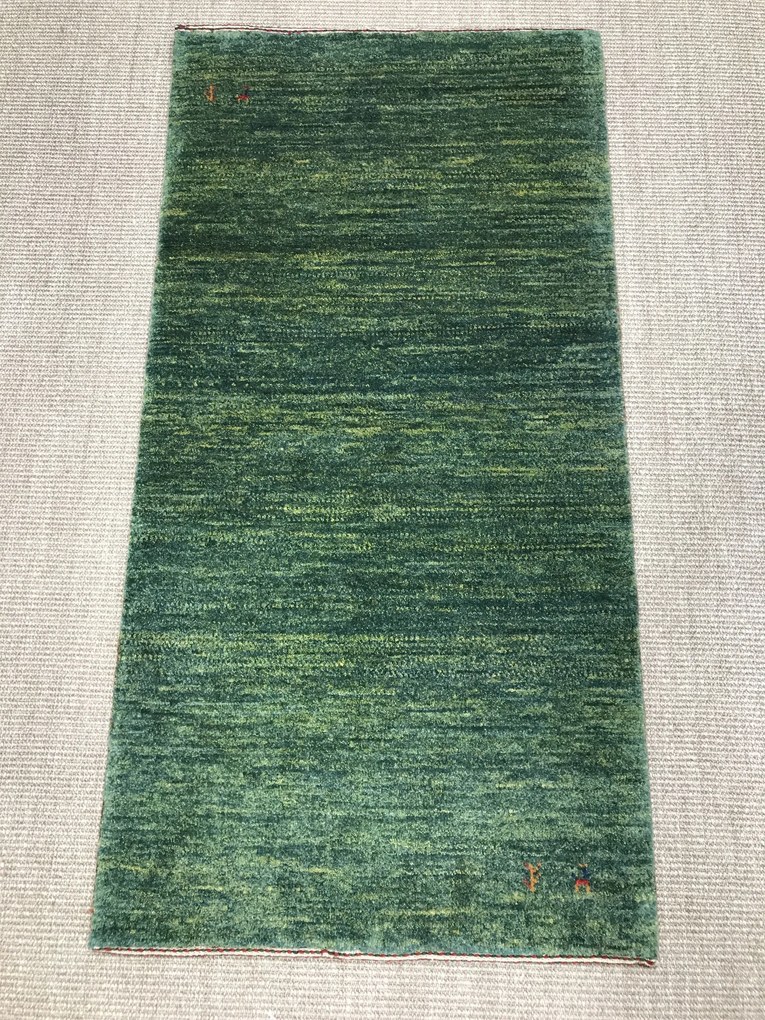 Loribaft Tappeto persiano 130x70 Verde (Iran) Annodato A Mano