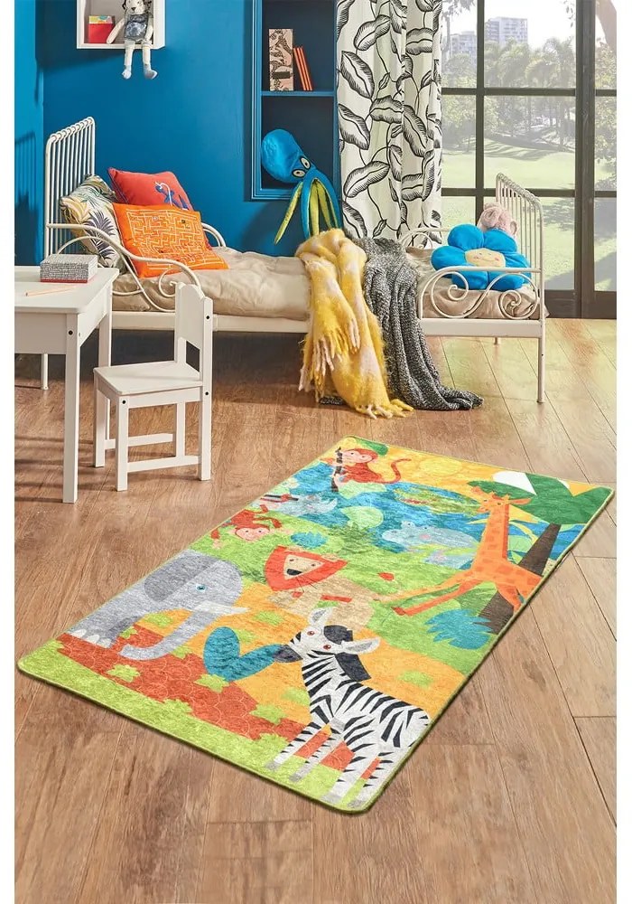 Tappeto antiscivolo per bambini , 100 x 160 cm Animals - Conceptum Hypnose