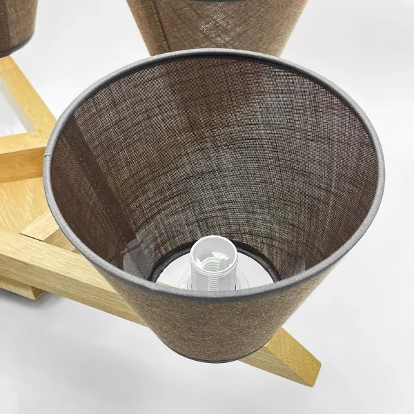 Brilagi - LED Lampadario a plafone ANTHONY 5xE14/40W/230V quercia/marrone