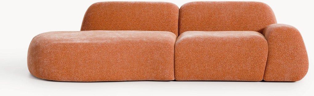 Chaise longue componibile 3 posti in teddy Wolke
