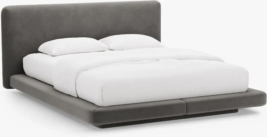 Letto imbottito Linea in velluto Magic Velvet - 160x200 cm
