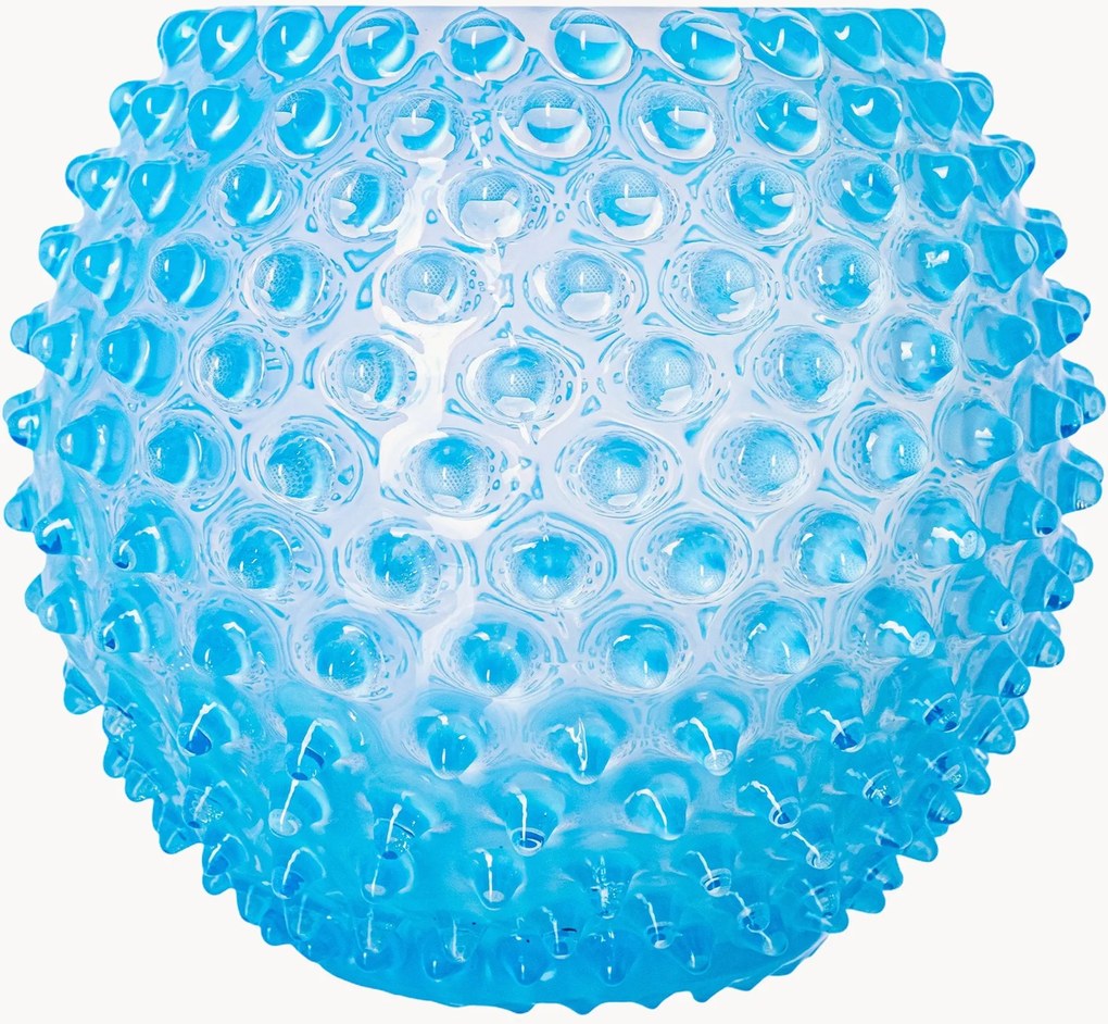 Vaso in vetro soffiato Opaline Hobnail