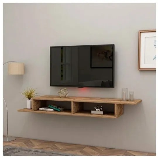 Mobile Porta TV Sospeso 120 Cm Design Moderno Muson Effetto Legno