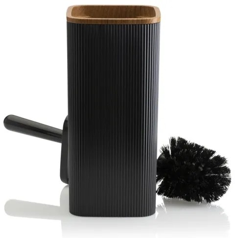 Set da bagno ZOYA 5 pz nero/marrone